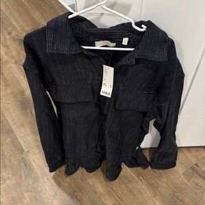 Urban Outfitters Standard Cloth Black Long-Sleeve Shacket